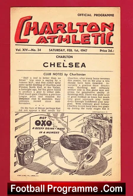 Charlton Athletic v Chelsea 1947