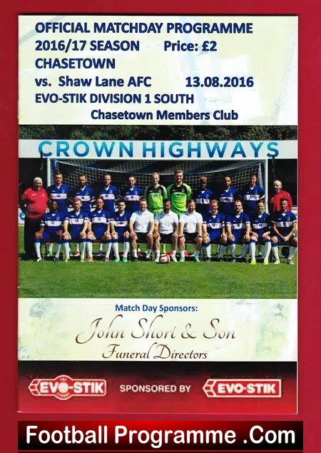 Chasetown v Shaw Lane AFC 2016 – First League Match