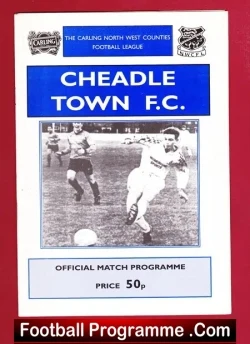 Cheadle Town v Stockport County 1994 - Pre Season Friendly Match - football programme