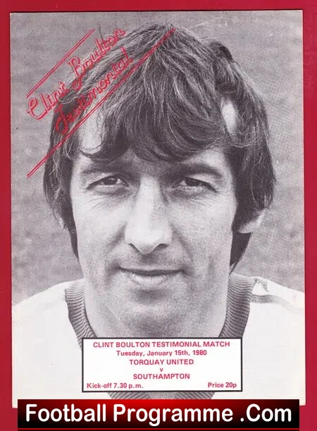 Clint Boulton Testimonial Benefit Match Torquay United 1980