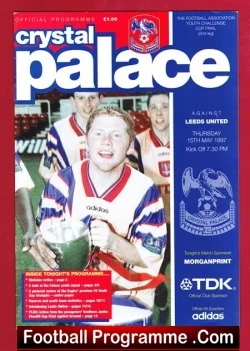 Crystal Palace v Leeds United 1997 - Youth Cup Final 2nd Leg - football programme