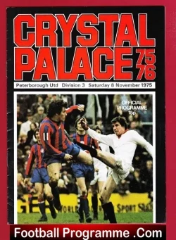 Crystal Palace v Peterborough United 1975 - football programme