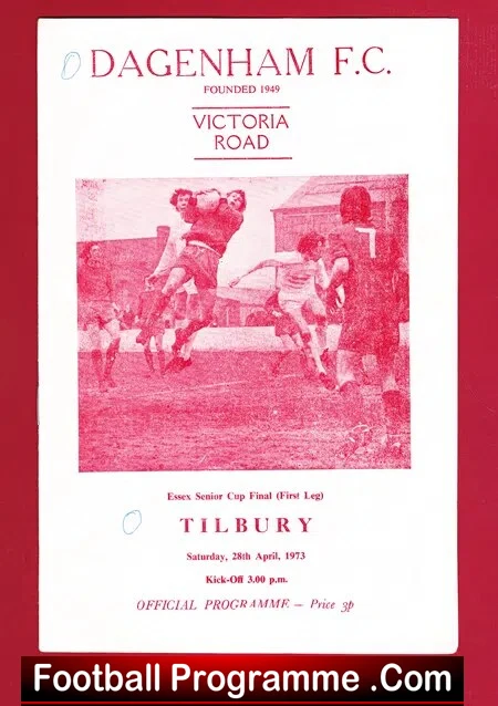 Dagenham v Tilbury 1973 – Essex Senior Cup Final