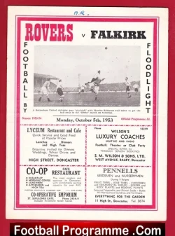 Doncaster Rovers v Falkirk 1953 - Scotland Football Club - football programme