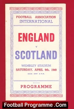 England v Scotland 1949 - Pirate Programme - football programme