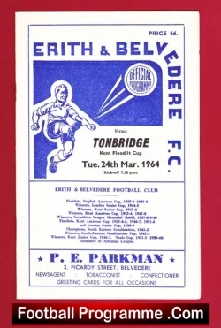 Erith Belverdale v Tonbridge 1964 – Kent Floodlit Cup