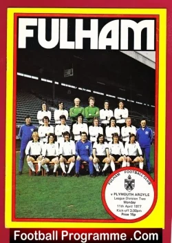 Fulham v Plymouth Argyle 1977 – George Best + Bobby Moore