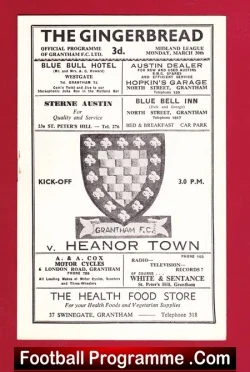 Grantham Town v Heanor Town 1964 - football programme