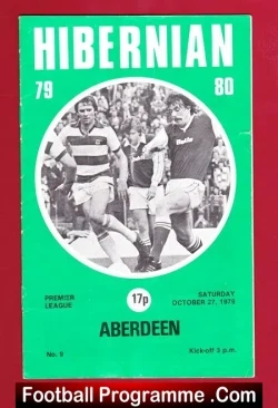 Hibernian Hibs v Aberdeen 1979