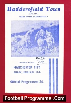 Huddersfield Town v Manchester City 1961 - Friendly Game - LAW