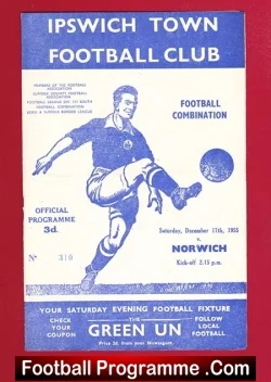 Ipswich Town v Norwich City 1955 – Football Combination