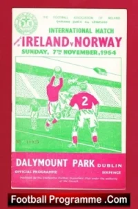 Ireland v Norway 1954 – Dalymount Park Dublin