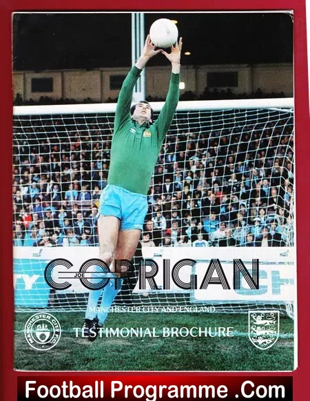 Joe Corrigan Testimonial Benefit Match Brochure Manchester City