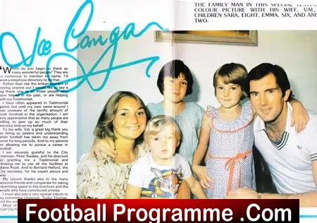 Joe Corrigan Testimonial Benefit Match Brochure Manchester City