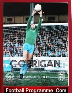 Joe Corrigan Testimonial Benefit Match Brochure Manchester City - football programme