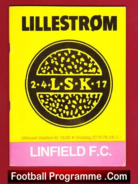 Lillestrom v Linfield 1978 - Norway