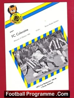 Lokomotive Leipzig v Coleraine 1985 - Germany - football programme