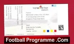 Manchester United v AC Milan 2019 – Ticket Under 19 U19 Leigh