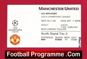 Manchester United v Inter Milan 1999 – Treble Season Ticket