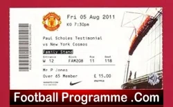 Manchester United v New York Cosmos 2011 Paul Scholes Testimonal