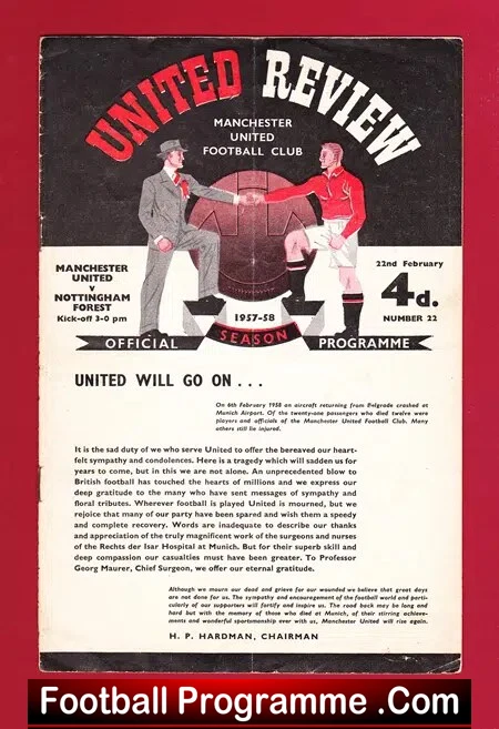 Manchester United v Nottingham Forest 1958 – Munich Air Disaster