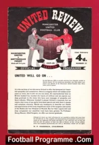 Manchester United v Nottingham Forest 1958 – Munich Air Disaster