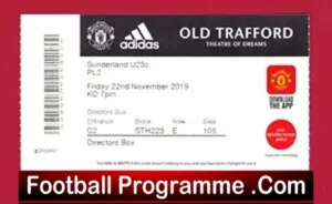 Manchester United v Sunderland 2019 – Under 23 U23 Old Trafford