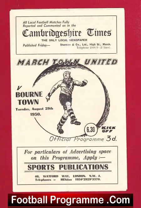 March Town v Bourne Town 1950