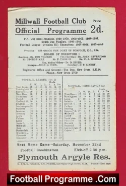 Millwall v Leicester City 1947 - football programme