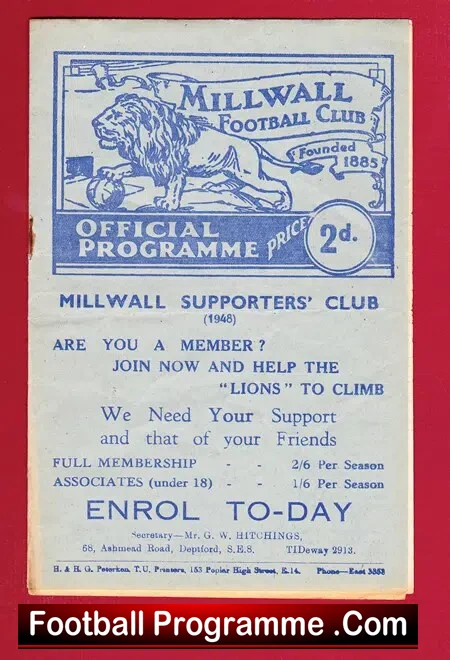 Millwall v Norwich City 1949