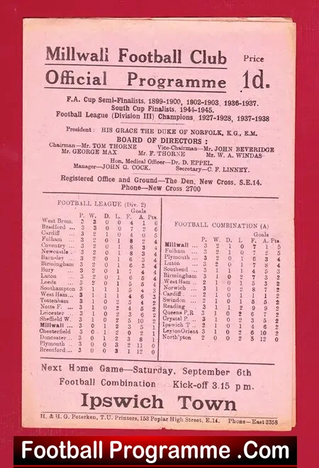 Millwall v West Ham United 1947