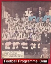 Newcastle United Football Club Multi Signed Autographed 1962 63