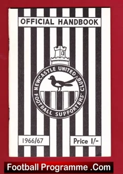 Newcastle United Football CLub Official Handbook 1966 – 1967