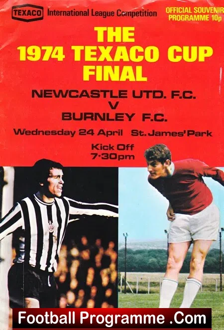 Newcastle United v Burnley 1974 – Texaco Cup Final
