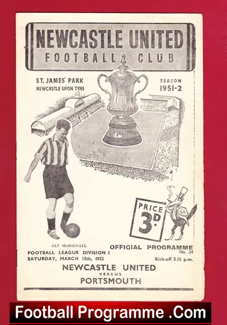 Newcastle United v Portsmouth 1952