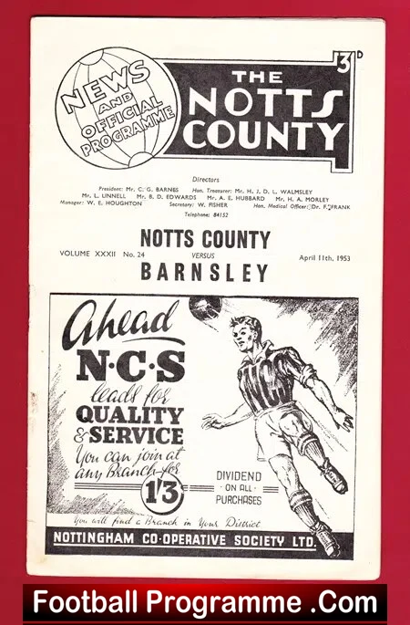 Notts County v Barnsley 1953
