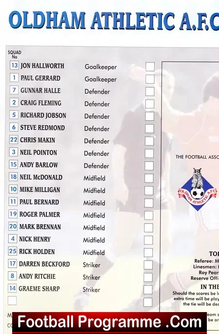 Oldham Athletic v Manchester United 1994 - FA Cup Semi Final Rep