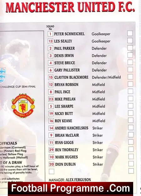 Oldham Athletic v Manchester United 1994 - FA Cup Semi Final Rep