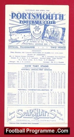 Portsmouth v Huddersfield Town 1949