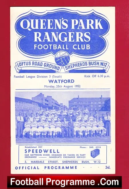 Queens Park Rangers v Watford 1952