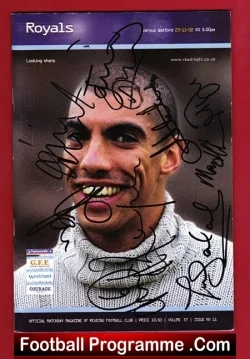 Reading v Watford 2002 - Multi Autographed Signed - football programme