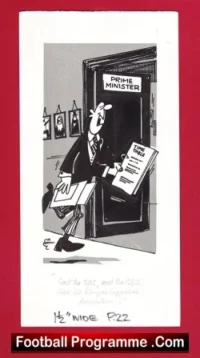 Rod McLeod Football Cartoon Artwork - Genuine Art Drawing - 2 - football programme