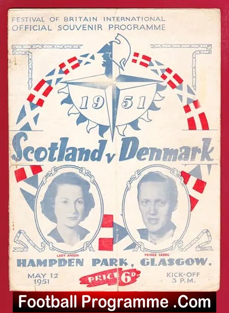 Scotland v Denmark 1951 – Festival Of Britain – Hampden Park