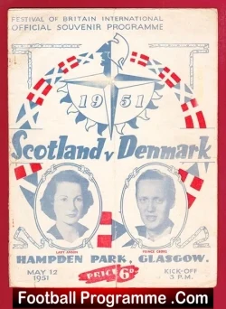 Scotland v Denmark 1951 – Festival Of Britain – Hampden Park