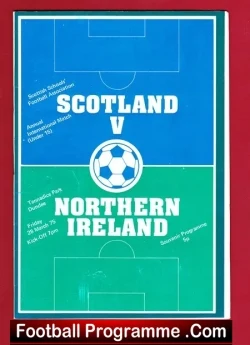 Scotland v Northern Ireland 1975 - Dundee United Tannadice Park - football programme