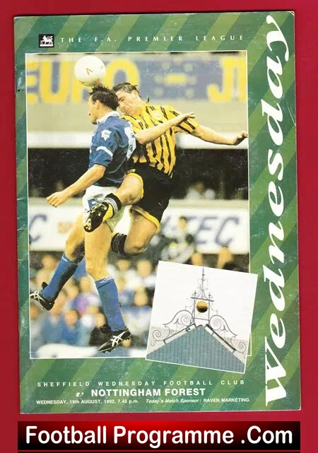Sheffield Wednesday v Nottingham Forest 1992 – First Premier LGE
