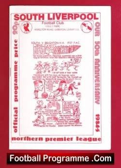 South Liverpool v Grantham Town 1984 - Rearranged Match - football programme