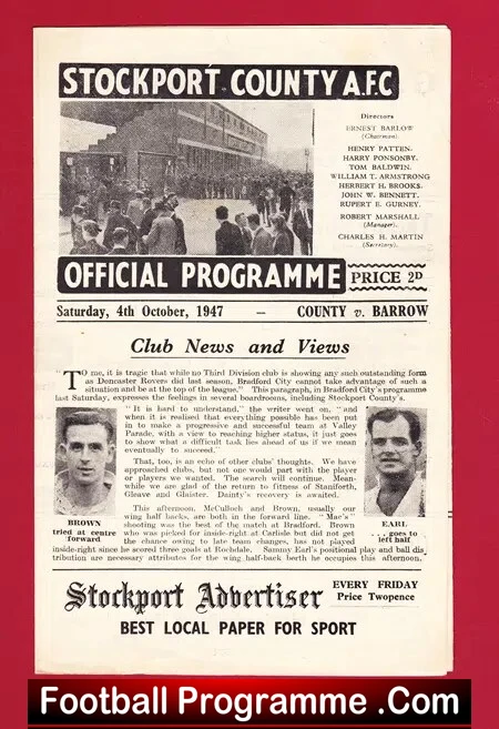 Stockport County v Barrow 1947