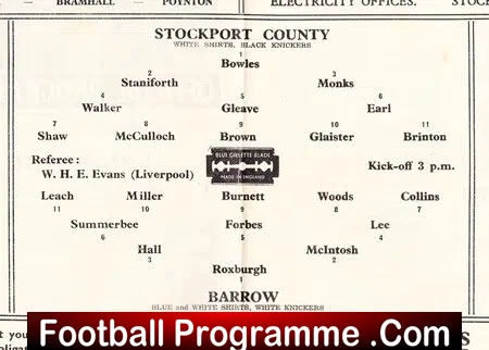Stockport County v Barrow 1947