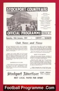Stockport County v Barrow 1947